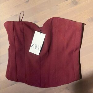 Zara Women's Burgundy top size M